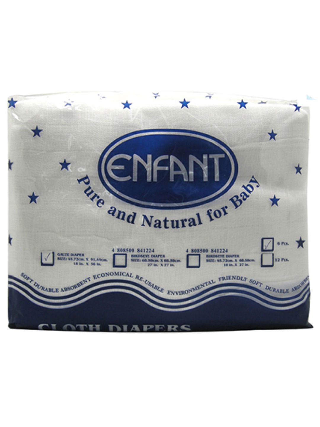 Enfant Baby Lampin Cloth Gauze Diaper (6Pack) edamama